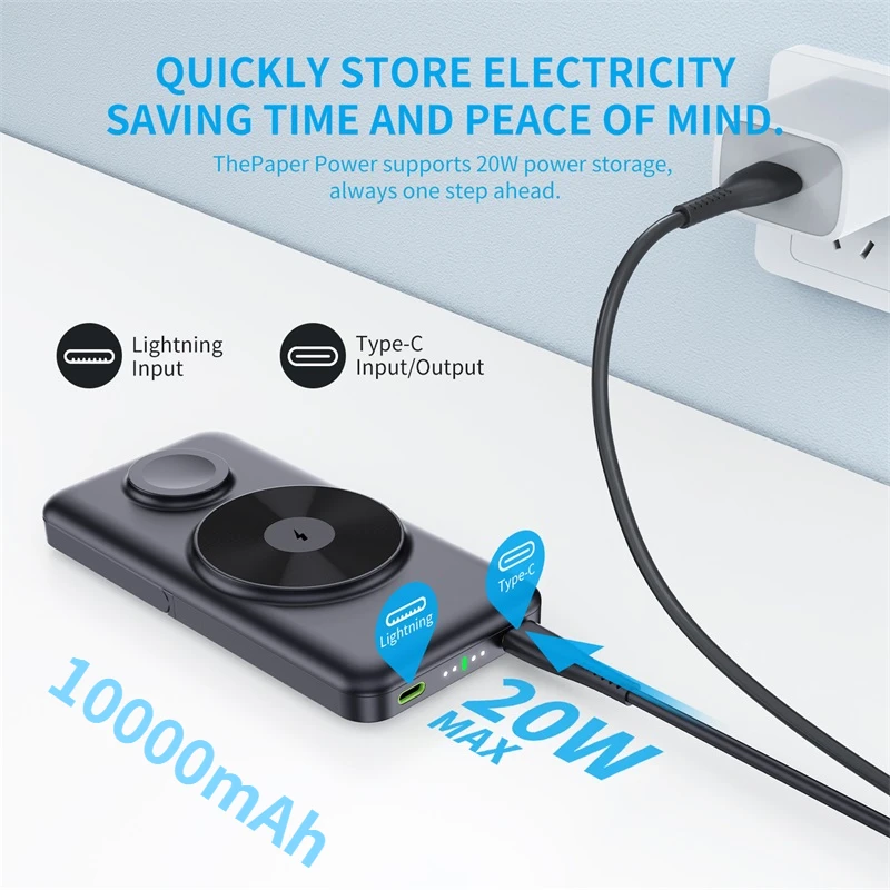 Watch Watch Xs - Bezprzewodowy powerbank 3w1 10000mAh PD20W do