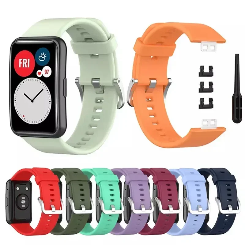 Huawei Smartwatch Watch Fit - Kolorowy silikonowy pasek do Huawei Watch