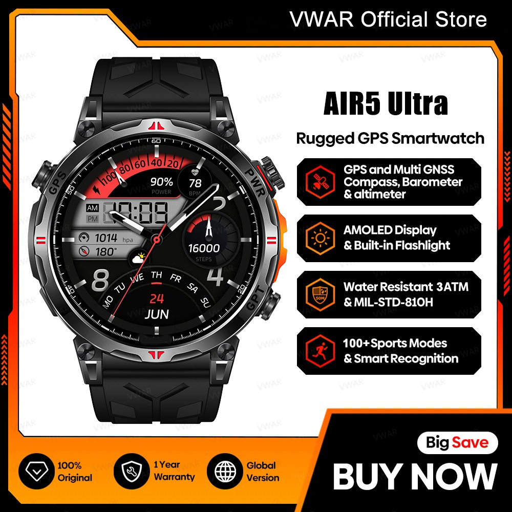 Smartwatch VWAR GPS 2025 z ekr – Watch Vs Smartwatch recenzja i cena
